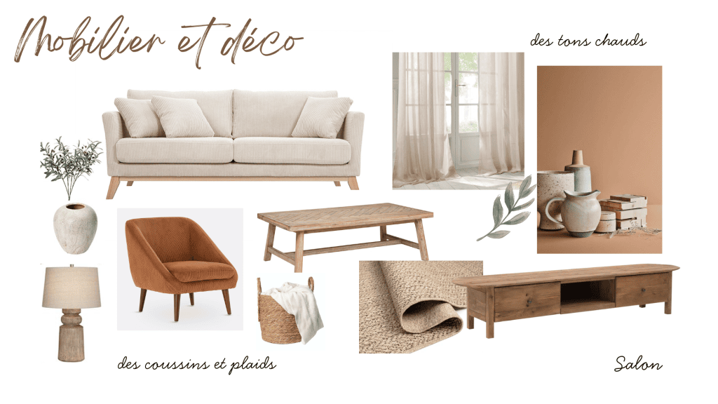 Les couleurs et objets de la décoration d'intérieur