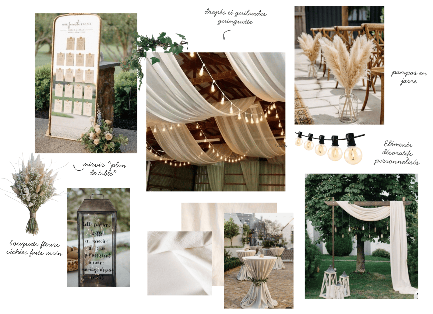 Exemple de conception de décoration de mariage