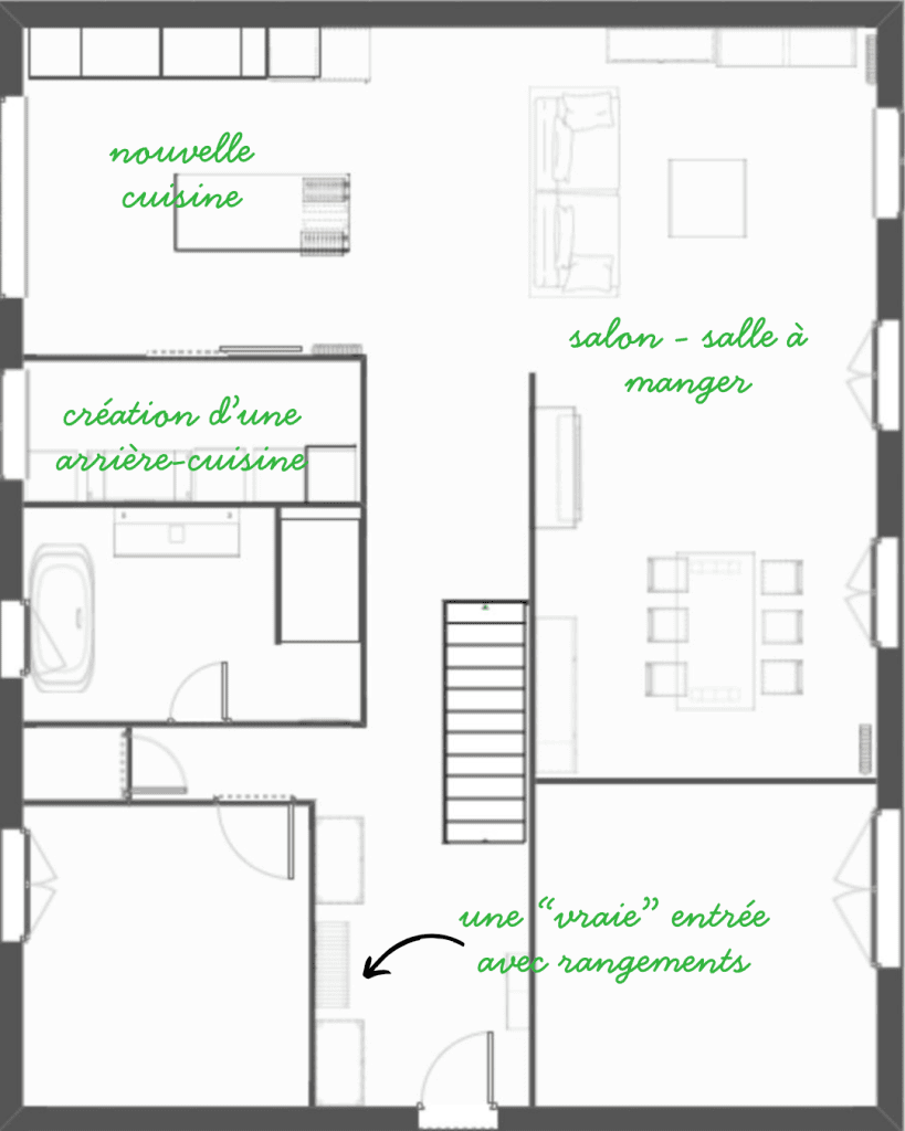 Exemple des volumes après pour la décoration d'intérieur